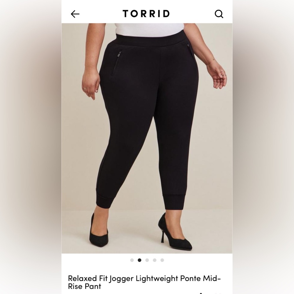 Torrid relaxed fit jogger pants with zip pockets